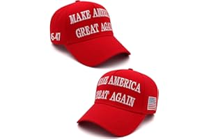 AEONDA Trump 2024 Hat 45-47 MAGA Hat Make America Great Again Donald Trump Embroidery Slogan with USA Flag Adjustable Baseball Cap