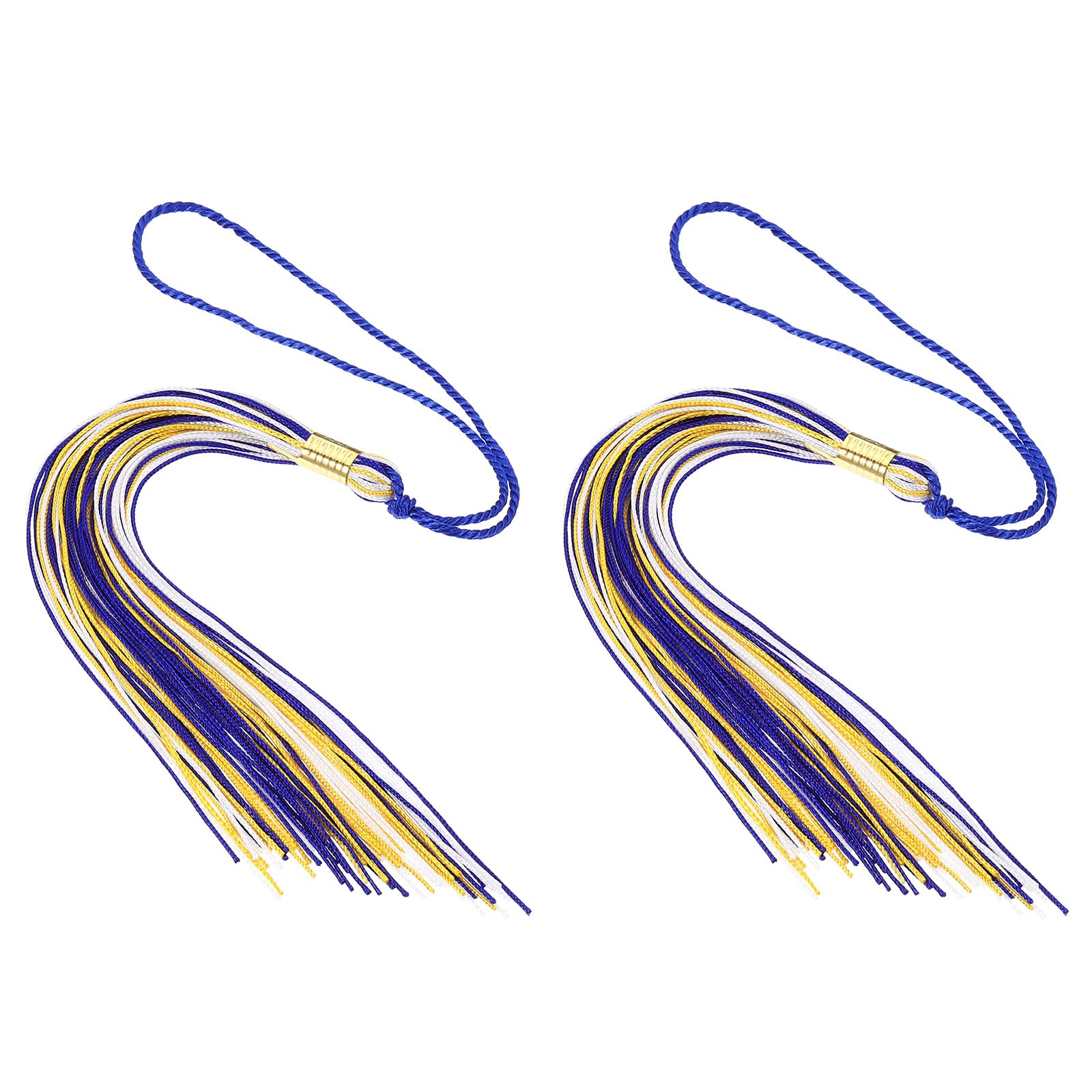PATIKIL Tassel Graduation, 2 Pcs Graduation Cap Tassel for Graduation Cap Decorate Tassel Charm for Graduation Party Ceremonies Souvenir, Blue White Golden