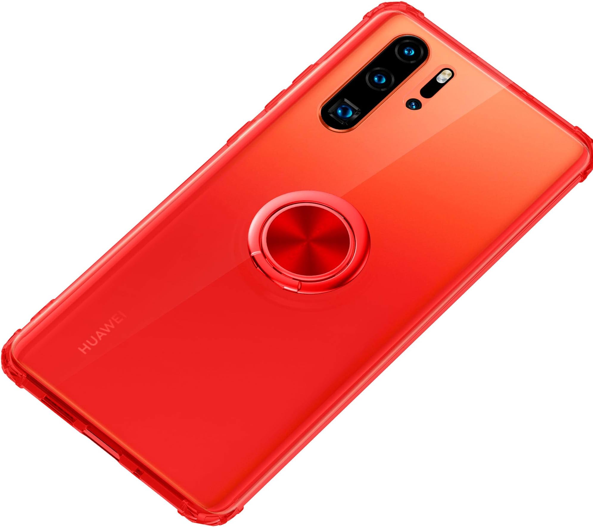 mgACC Compatible Huawei P30 Pro Case with 360° Pop-up Rotating Ring Grip Holder Kickstand, with Magnetic Base case for Huawei P30 Pro/Red