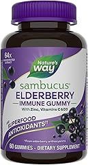 Nature’s Way Sambucus Elderberry Immune Support Gummies for Kids & Adults* with Black Elderberry Extract, Vitamin C, Vitamin 