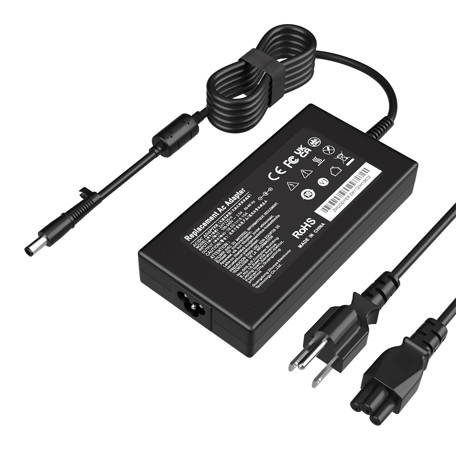 Photo 1 of 120W Power Adapter for HP Laptop Charger Replacement 7.4 * 5.0MM Connector, Compatible with HP Thunderbolt Dock G4 G2 Elite Mini 600 800 G9 EliteBook 8560w 8730w, Envy/Pavilion DV8 DV7 DV6