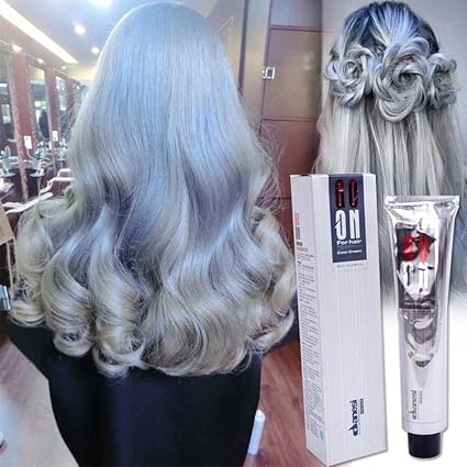 Dfly 1pc 100ml Women Men Permanent Dye Cream Gray Color Hair Super