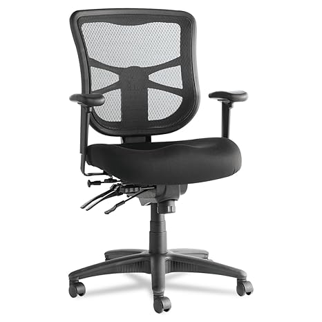 Alera Aleel42me10b Elusion Series Mesh Mid Back Multifunction Chair Black