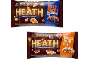 Heath English Toffee Bits Baking Chips and Bit O Brickle - Pack of 2 - One Bag of Each - Delicious Additions to Any Treat - Share with Friends and Family