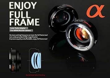Mcoplus - lente Turbo reductor Focal para Sony NEX Metabones ...