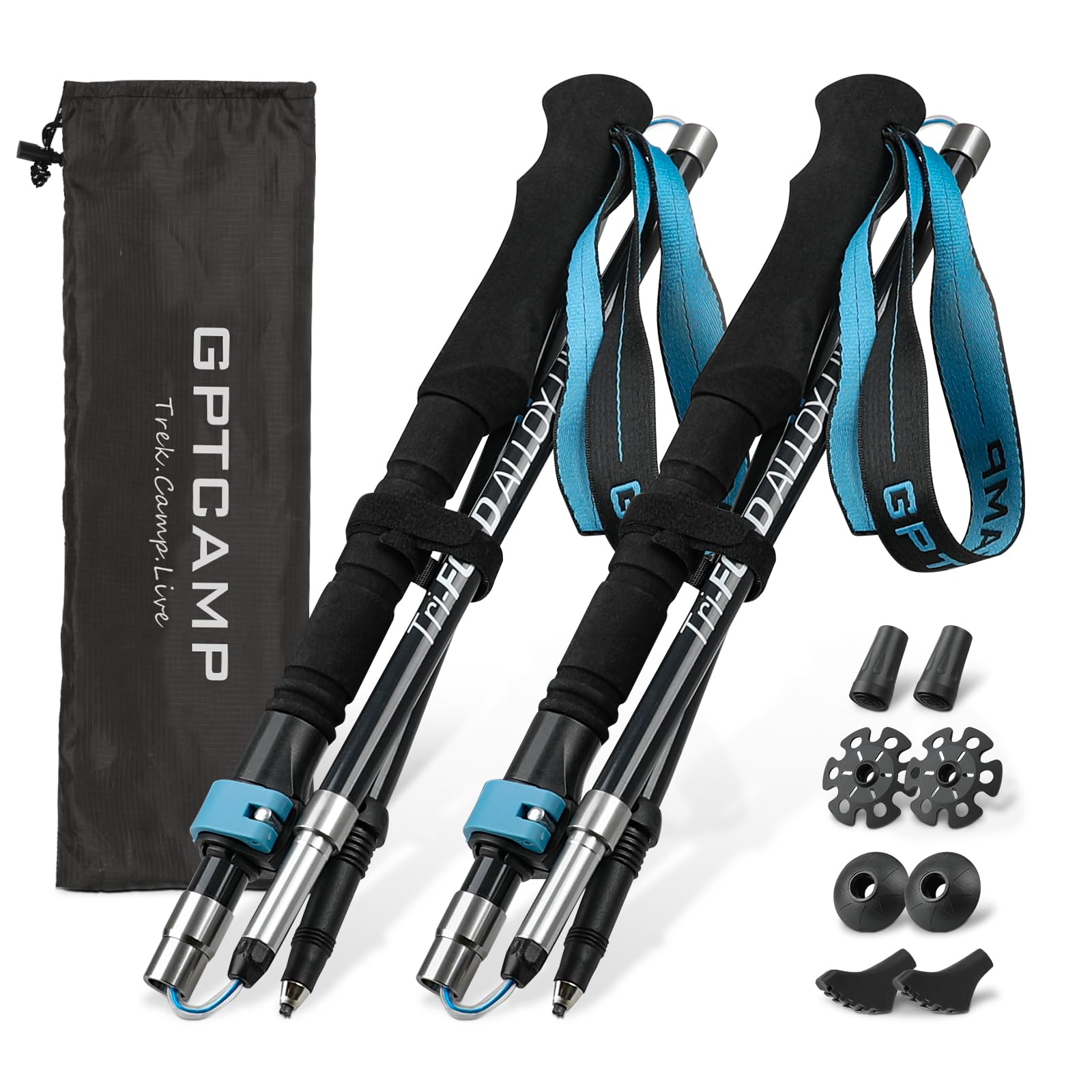 GPTCAMP Walking Sticks Collapsible Hiking