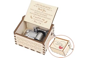 BAOSIWA Mothers Day Music Box for Mom from Daughter Son Kids You are My Sunshine Wooden Music Box Gifts for Mother's Day Birthday Christmas（Remember I Love You Mom