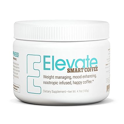 Amazon Com Elevacity Elevate Smart Coffee With Nootropics Happy Coffee To Support Weight Loss Mood And Energy 4 8 Oz Powder Mix 30 Servings Grocery Gourmet Food