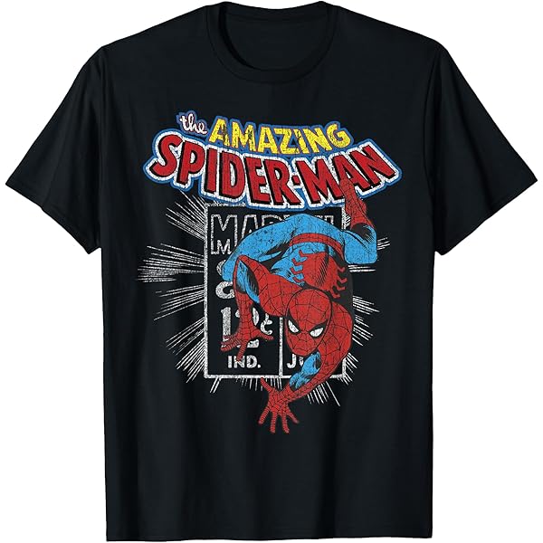 Amazon.com: Marvel The Amazing Spider-Man Vintage Jump Logo T