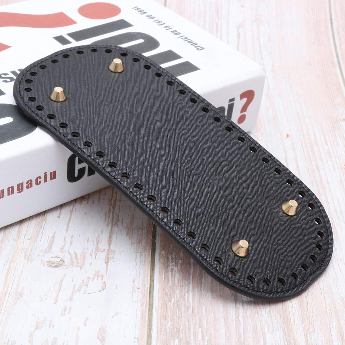 HEALLILY Leather Bag Bottom Oval Bag Bottom Base Bottom Shaper Pad for Shoulder Bag Handbag 22 * 10cm, Black, 22*10cm - Image 4