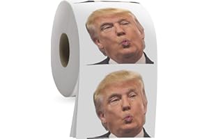 Trump Political Toilet Paper Roll by Gagster - 3 Ply Funny Novelty Gag TP with Full-Color Image - 200 Sheets Per Roll - Prank Gift for Adults - Printed on Every Sheet - Make Your Butt Laugh
