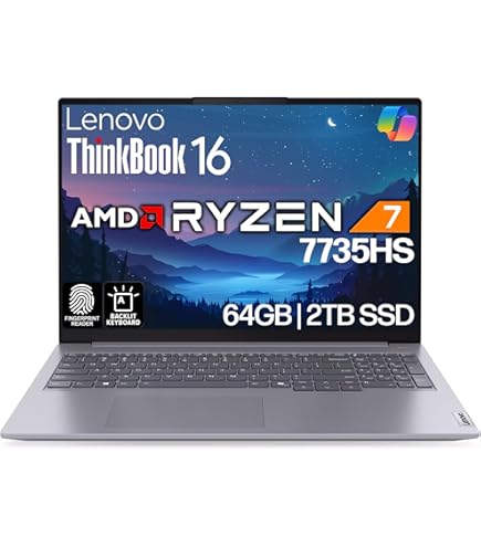 Amazon.com: Lenovo ThinkBook 16 G7 Business Laptop, 16” FHD+, AMD