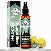 Lumi Outdoors Natural Shoe Deodorizer Spray (700+ Sprays) - Extra Strength Shoe Odor Eliminator for Smelly Shoes & Foot Odor - Replaces Shoe Balls & Inserts - Eucalyptus Lemongrass