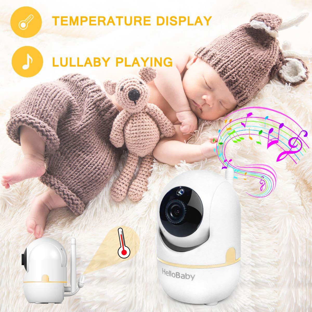 hellobaby 3.2 inch video baby monitor