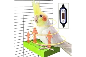 GIFANK Bird Heater for Cage Bird Perch Stand Warmer Snuggle Up for African Grey, Parakeets, Parrots, Small Birds 12V 3.3"x6"