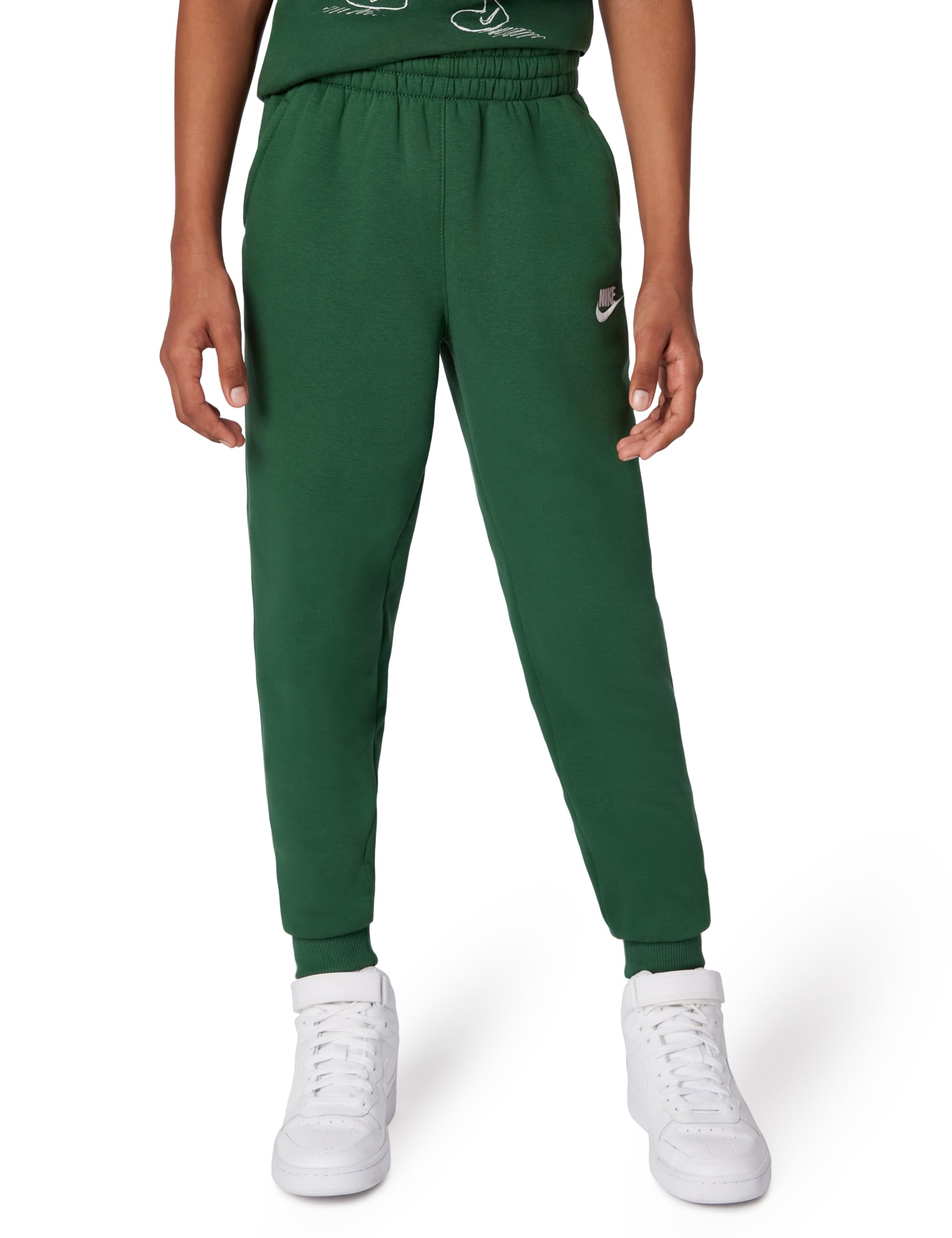 Nike Kid's Sportswear Club Fleece Joggers, Fir/White, Small Image