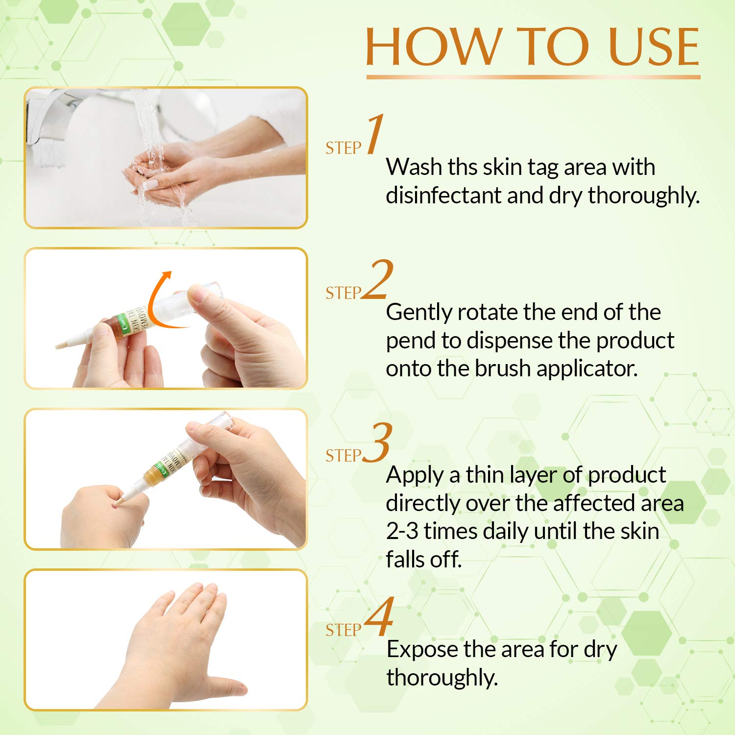Ulensy 4 PCS Skin Tag Remover with Advanced Formula, Remove Skin Tag Efficiently, Easy and Fast-Acting Skin Tag Remover, 20 ML : Beauty
