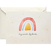 Hallmark Pack of Baby Shower Thank You Cards, Watercolor Rainbow (40 Cards and Envelopes)