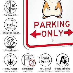 SmartSign Hamster Lovers Parking Only Funny Animal