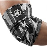 Elbow Wraps for Weightlifting (1 Pair) - 50" Elastic Elbow Braces for Weight Lifting - Elbow Support for Bench Press, Powerlifting, Fitness, &amp; Gym Workout - Gym Elbow Straps Weightlifting - Elbow Compression Strap Brace
