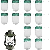 WJIAAA Lantern Mantles,12 Pcs Camping Lantern Accessories U Shape String Tie Gas Propane Mantles for Outdoor Camping Natural