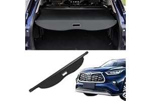 Bomely Fit 2020 2021 2022 2023 2024 Toyota Highlander Trunk Cargo Cover Luggage Retractable Rear Trunk Security Shade Shield Highlander Accessories