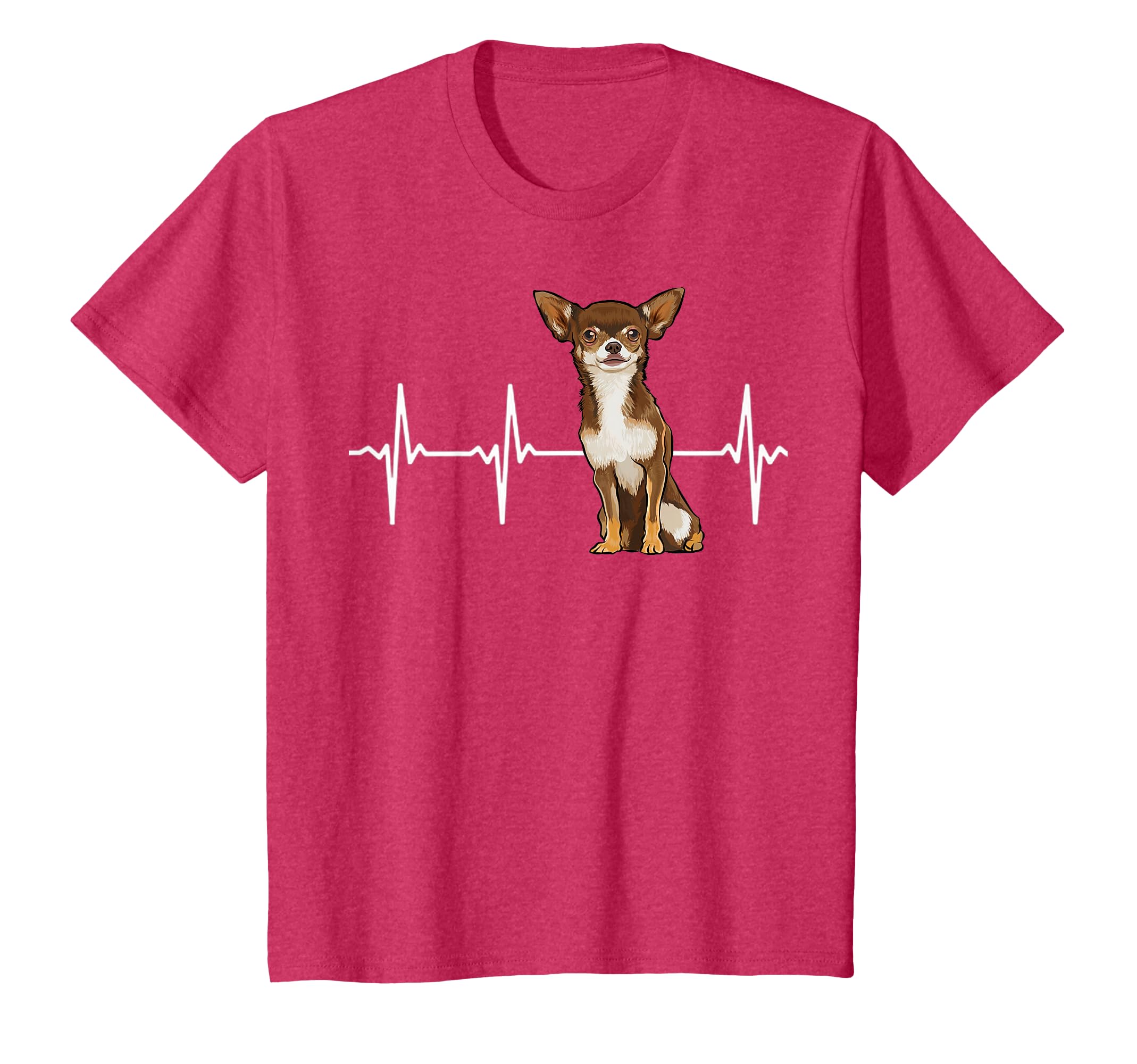 Brown Chihuahua Heartbeat Dog Lover T-Shirt