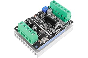 YELUFT DC 6- 60V 20A 500W BLDC Three-Phase Brushless Motor Controller PWM Hall Motor Control Driver Board 12V 24V 48V with Forward/ Reverse/ Stop/ Brake Function