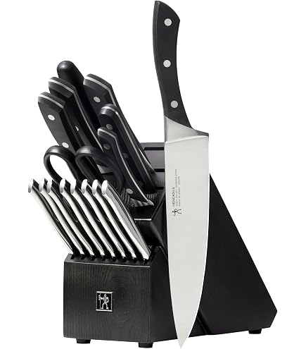 CUTCO Homemaker Messerset – 10-teilig Aus 440A Edelstahl, Dunkelbraune Griffe, Inkl. Honigeichenblock, Made In USA, Lebenslange Garantie