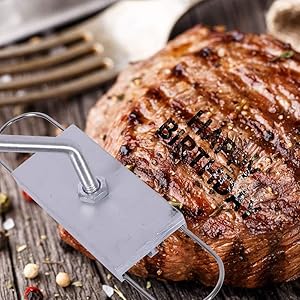 J.CREATER BBQ Branding Iron with Changeable Letters Barbecue Steak Names Tool Outdoor