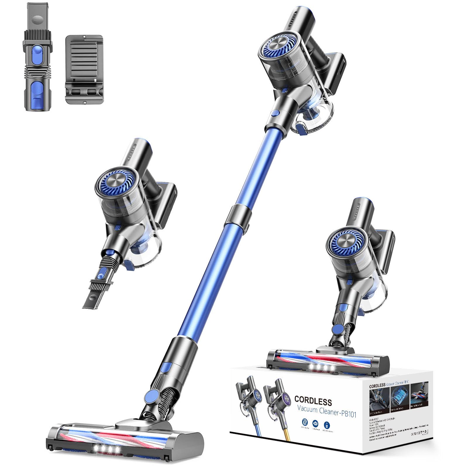 Photo 1 of Cordless Vacuum Cleaner, Vacuum Cleaner for Home with 80000 RPM High-Speed Brushless Motor, Up to 40 Mins Runtime, 2 Adjustable Suction, Anti-Tangle, Lightweight Stick Vacuum for Hard Floor