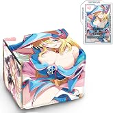 sabermaster Card Deck Box Fits for YGO MTG | 100+ Card Storage Box Trading Games PU Leather Storage Premium Deck Case