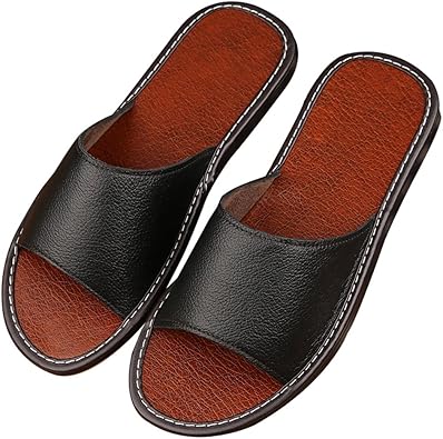 mens leather slippers amazon