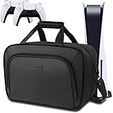 YOREPEK Carrying Case Compatible with PS5, PS5 Pro, Travel Case Suitable for Playstation 5 Discs Digital Edition, Large Capacity Storage bag for Console, Controllers, and Game Accessories, Black