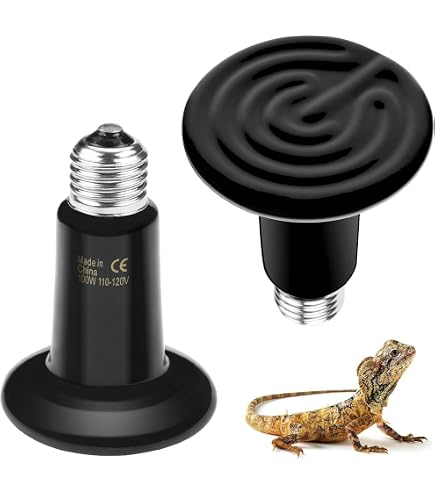 100W Ceramic Heat Emitter For Reptiles - 2 Pack | No Light Heat Lamp Bulb For Tanks, Chicken Coops, Pets | E26 Base, 10,000 Hour Lifespan - View #9
