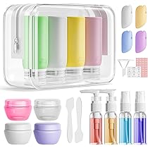 Muslish 21 Pack Travel Bottles for Toiletries, Leak-Proof TSA