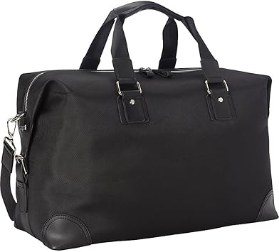 white luggage with leather trim