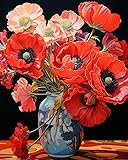 Tucocoo Red Poppys DIY Paint by Numbers for Adults