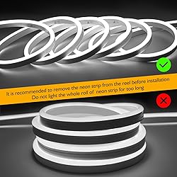 HRGXYUN 110V LED Neon Rope Light,Dimmable 16.4ft