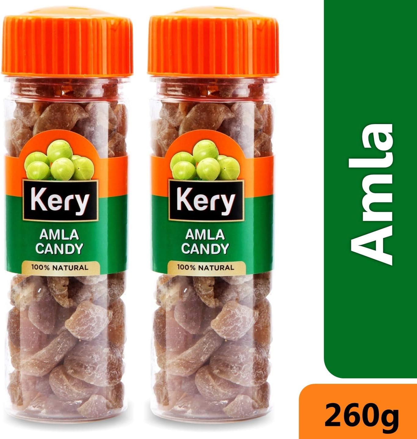 Kery Amla Candy, 2 Bottles, 260g [Dried Amla Fruit Mouth Freshener]