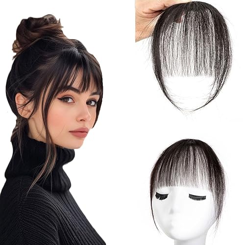 Bangs Hair Clip in Bangs 100% Real Human Hair Extensions Wispy