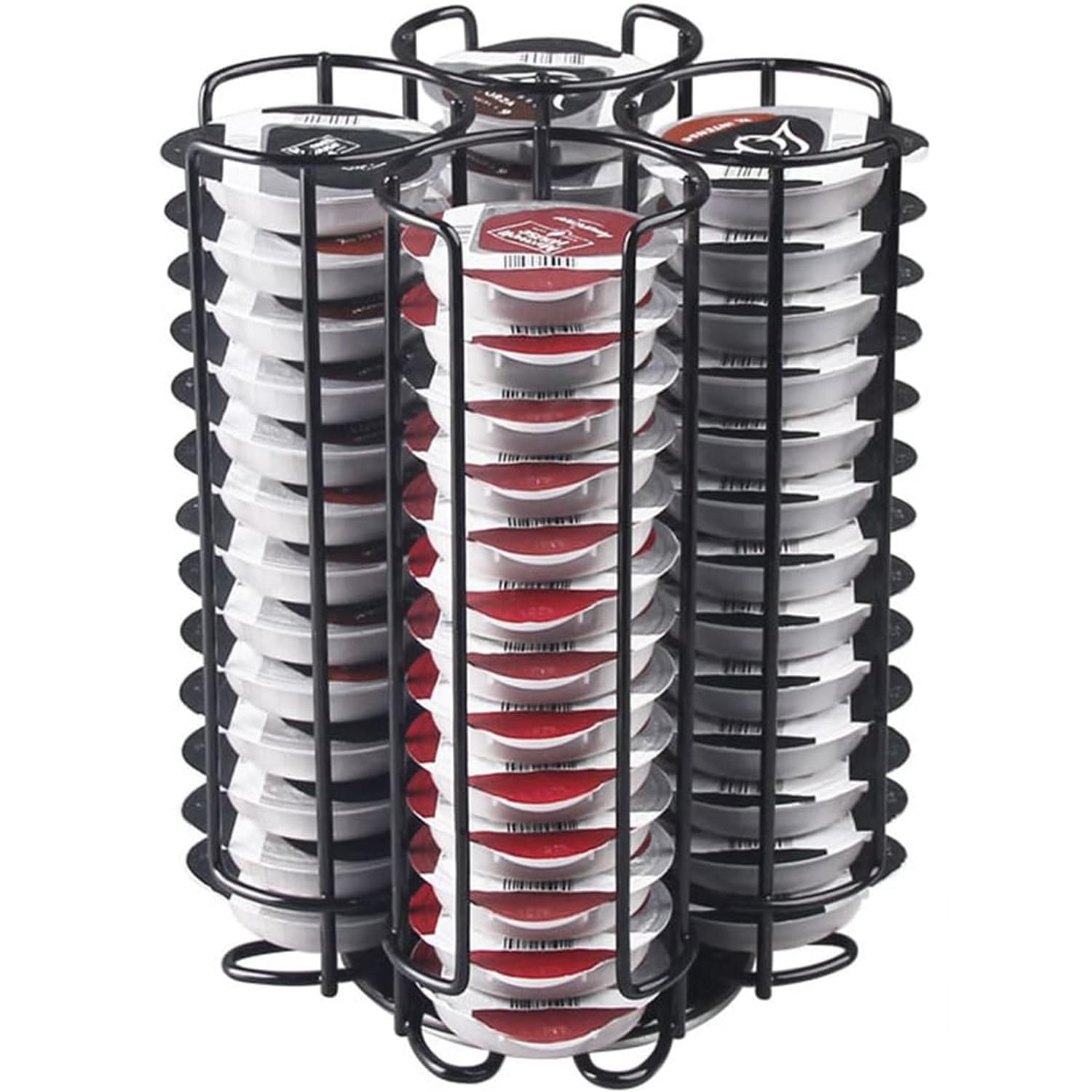 titivate Tassimo Pod Holder, 52 T-disc Coffee Capsule Storage Organiser Rotating Wire Rack Stand