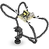 Helping Hands Soldering, Toolour Third Hand PCB Circuit Board Holder Flexible Y-Shaped Arms with Non-Slip Desk Clamp Base for