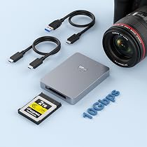 thumbnail image 2 of Cfexpress Type B Reader CFexpress Type A Card Reader, USB 3.2 Gen 2 10Gbps, USB A & C Port, Compatible With Sony Alpha 1/a7S III/7 IV A7M4/ FX3/ FX6 Compact Flash Card Reader 2 of 14