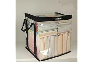 Clear PVC Book Storage Bag with -Large Capacity Organizer for Books, Documents, School Supplies, Office Materials