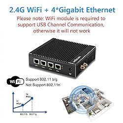 VNOPN Fanless Firewall Appliance Intel N3700/N3710
