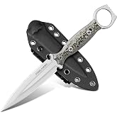 Freelander Outdoor Survival Knife, Full Tang Camping Fixed Blade Knife | Survival EDC Knife with G10 Handle, 5Cr13 Steel Hunting Knife for Outdoor Bushcraft, Cool Knife for Men, Gray