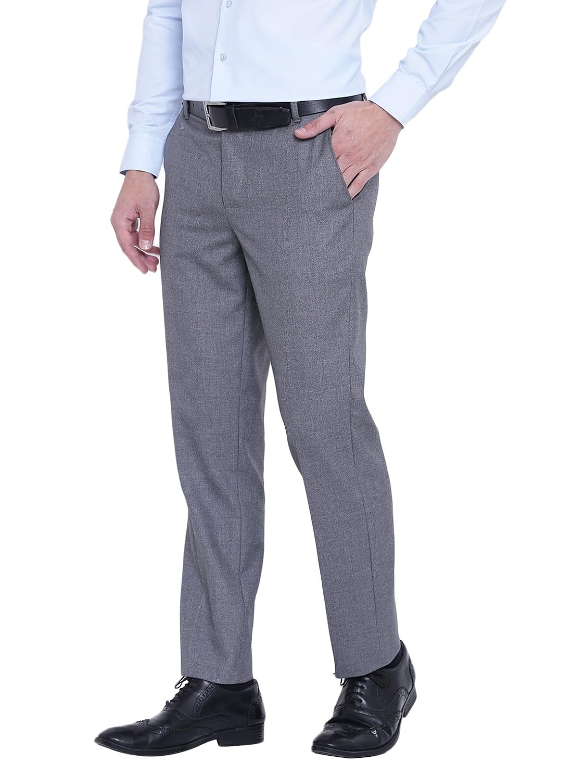 d52 men's grey formal trousers