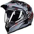 ILM Off Road Motorcycle Dual Sport Helmet Full Face Sun Visor Dirt Bike ATV Motocross Casco DOT Certified Model 606V