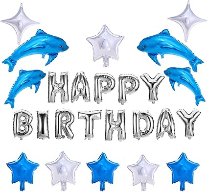 Amazon Com Bestoyard Dolphin Themed Birthday Party Decorations